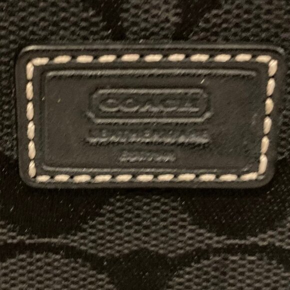 Coach Canvas Monogram Black Wristlet Coin Purse - Picture 4 of 4